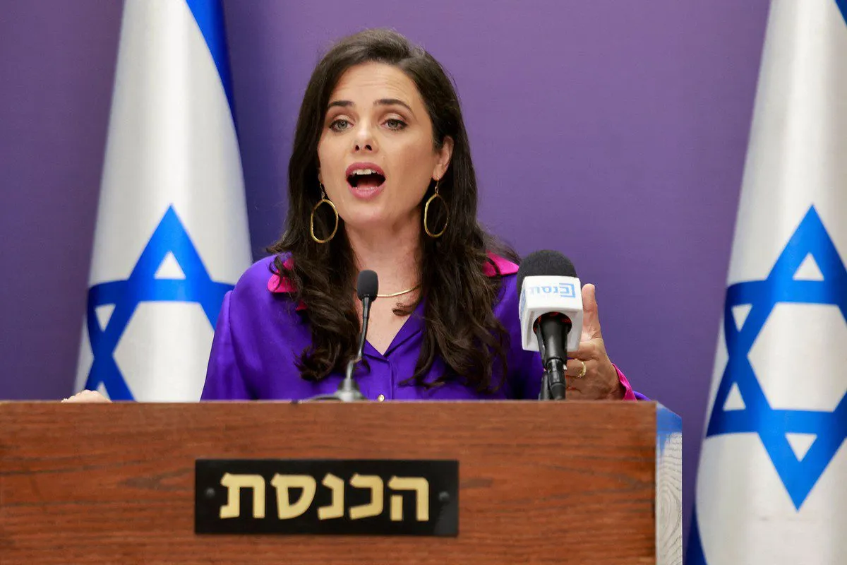 A ministra do Interior israelense Ayelet abalada em Jerusalém em 5 de julho de 2021 [Menahem Kahana/AFP/Getty Images]
