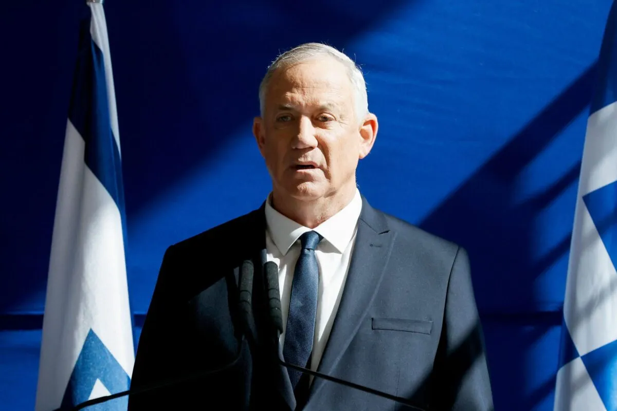Ministro da Defesa israelense Benny Gantz em Tel Aviv, em 20 de janeiro de 2022 [Jack Guez/AFP via Getty Images]
