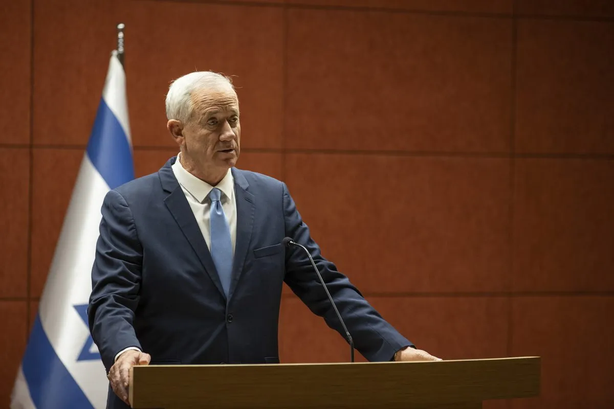 Ministro da Defesa de Israel, Benny Gantz [Muhammed Selim Korkutata/Agência Anadolu]
