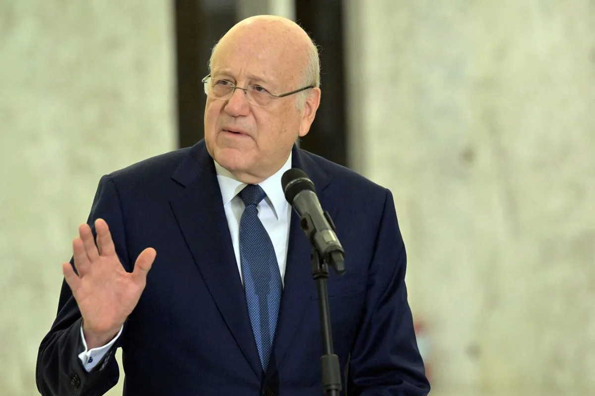 Premiê em exercício do Líbano Najib Mikati​ em Beirute, 11 de outubro de 2022 [Hussam Shbaro/Agência Anadolu]