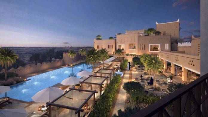 Hotel Four Seasons em Diriyah, cidade da Arábia Saudita. [Foto - Divulgação]
