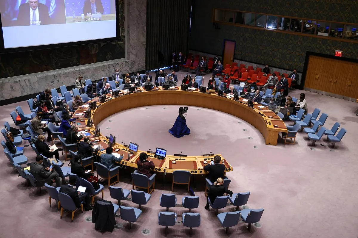 Reunião do Conselho de Segurança da ONU na cidade de Nova York, EUA, 28 de fevereiro de 2022 [Tayfun Coşkun/Agência Anadolu]
