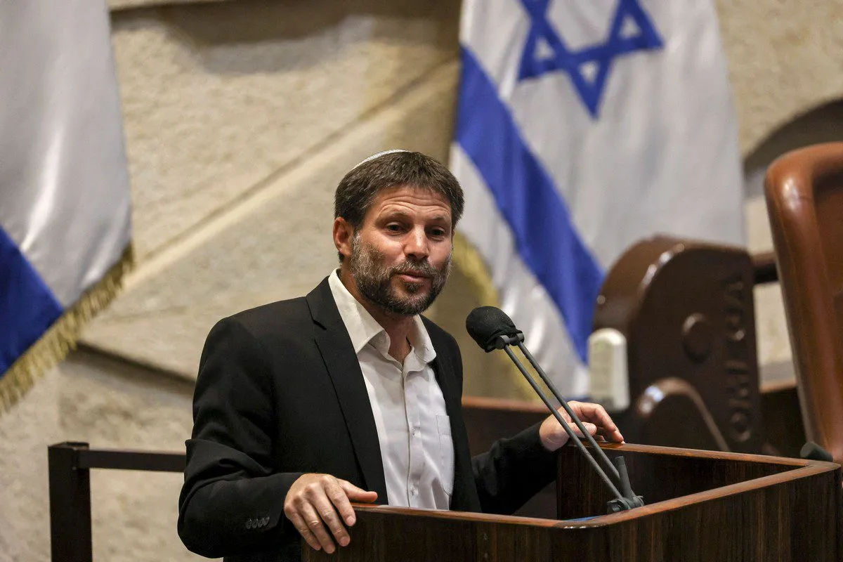 Bezalel Smotrich, líder do Partido Sionista Religioso (Tkuma)e Ministro das Finanças de Israel [Ahmad Gharabli/AFP/Getty Images]
