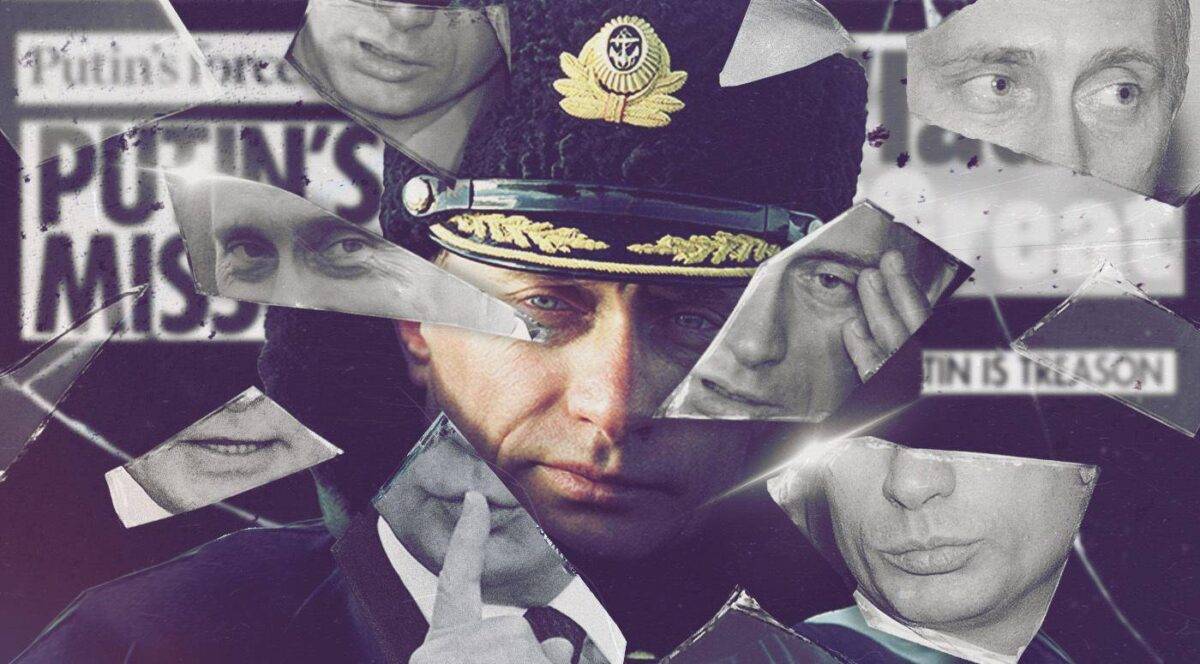 Presidente russo, Vladimir Putin (ilustração de MEE Creative) 
