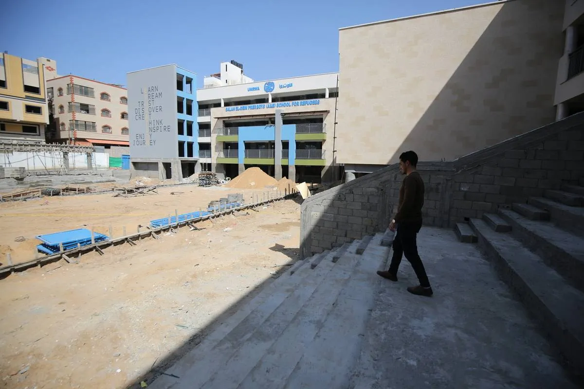 Empreiteiros em greve em Gaza [Mohammed Asad/Monitor do Oriente Médio] 
