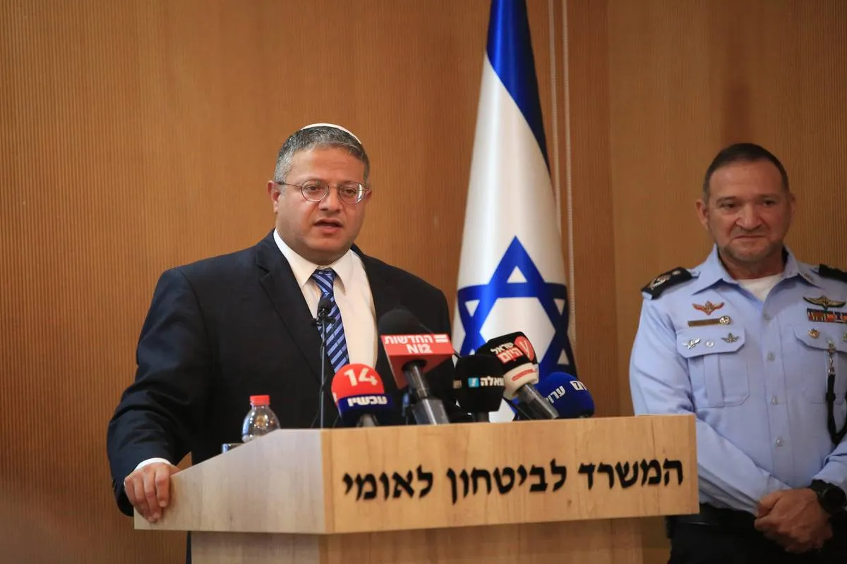 Ministro da Segurança Nacional de Israel, Itamar Ben-Gvir [Saeed Qaq/ Agência Anadolu]
