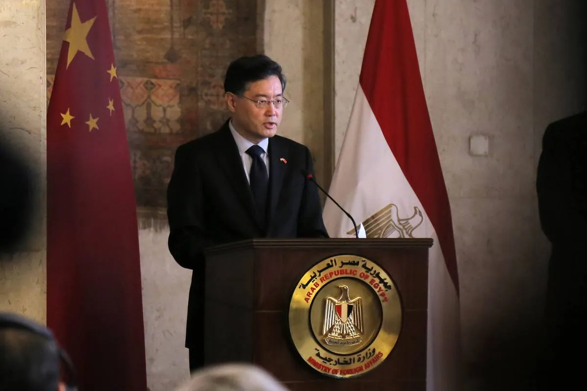 Ministro de Relações Exteriores da China Qin Gang no Cairo, Egito, 15 de janeiro de 2023 [Fadel Dawod/Getty Images]

