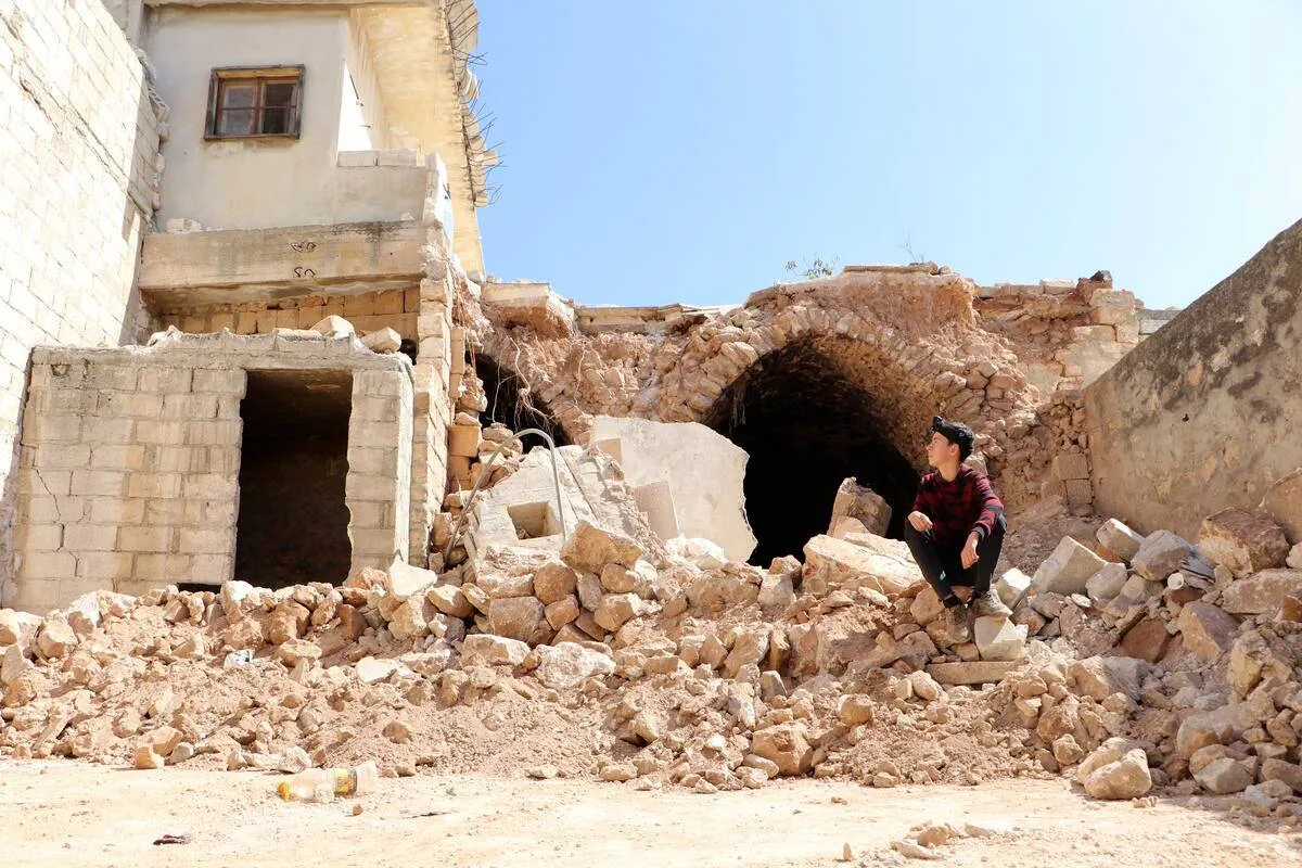 Bairro sírios devastados pelos terremotos 
