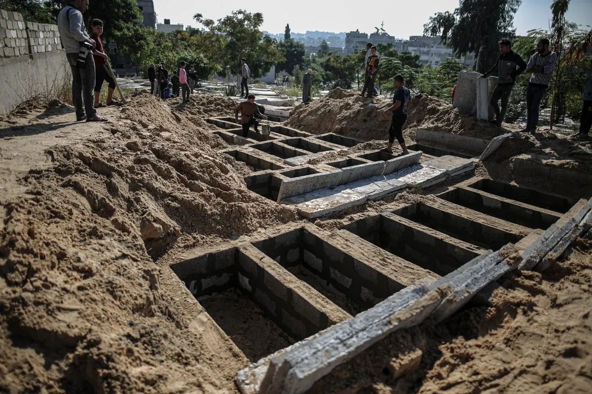 Cemitério na Cidade de Gaza, em 18 de novembro de 2022 [Ali Jadallah/Agência Anadolu]
