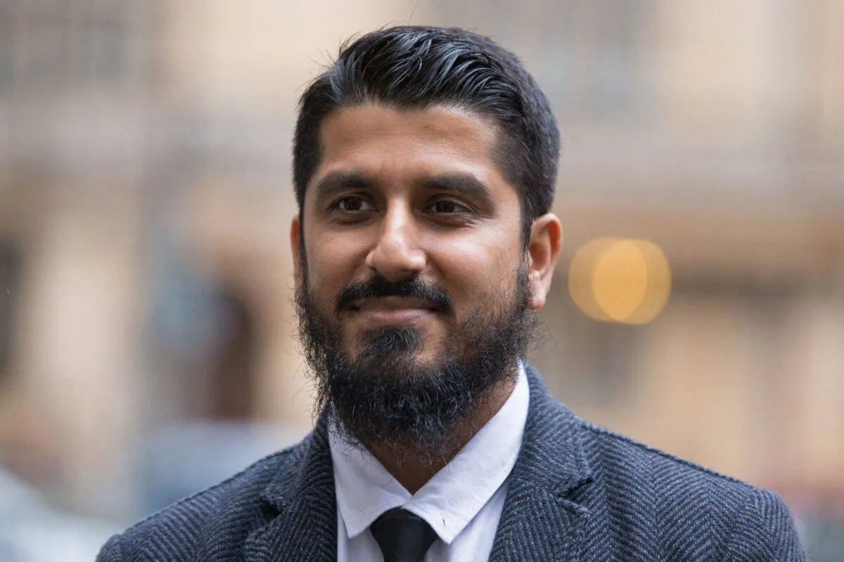 Muhammad Rabbani, diretor internacional da grupo Cage, na Corte de Magistrados de Westminster, em Londres, em 25 de setembro de 2017 [Daniel Leal/AFP via Getty Images]