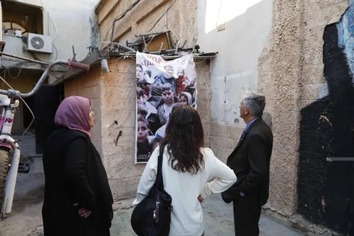 O Embaixador do Brasil e Chefe do Escritório de Representação do Brasil no Estado da Palestina, Francisco Mauro Holland, visita Jenin Camp em julho de 2023 [WAFA]
