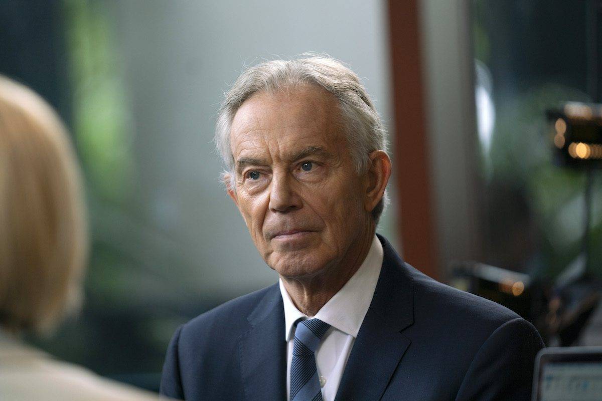 Ex-premiê britânico Tony Blair em Singapura, 18 de novembro de 2021 [Wei Leng Tay/Bloomberg via Getty Images]

