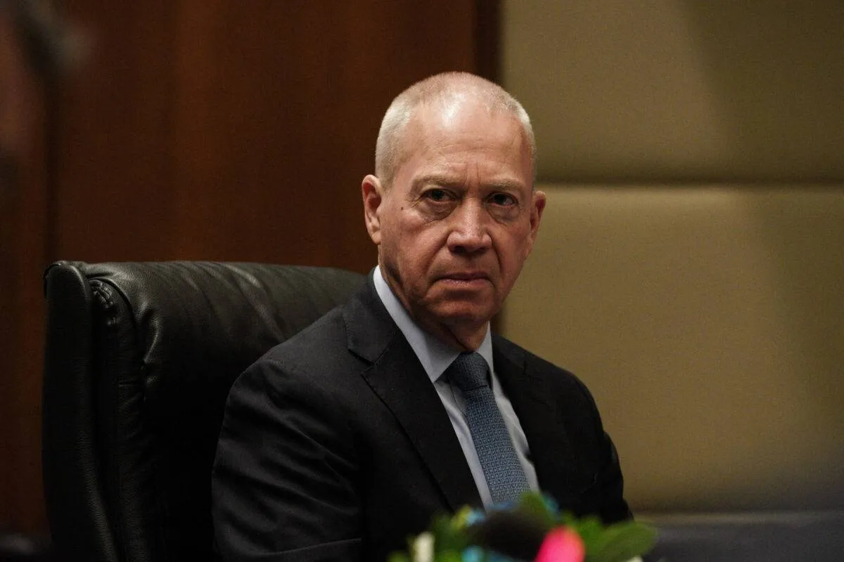 Ministro da Defesa de Israel, Yoav Gallant, em 4 de maio de 2023 [Menelaos Myrillas/AFP via Getty Images]