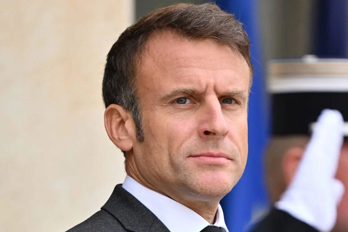 Presidente da França, Emmanuel Macron, no Palácio do Eliseu, em Paris, 18 de outubro de 2023 [Mustafa Yalçin/Agência Anadolu]
