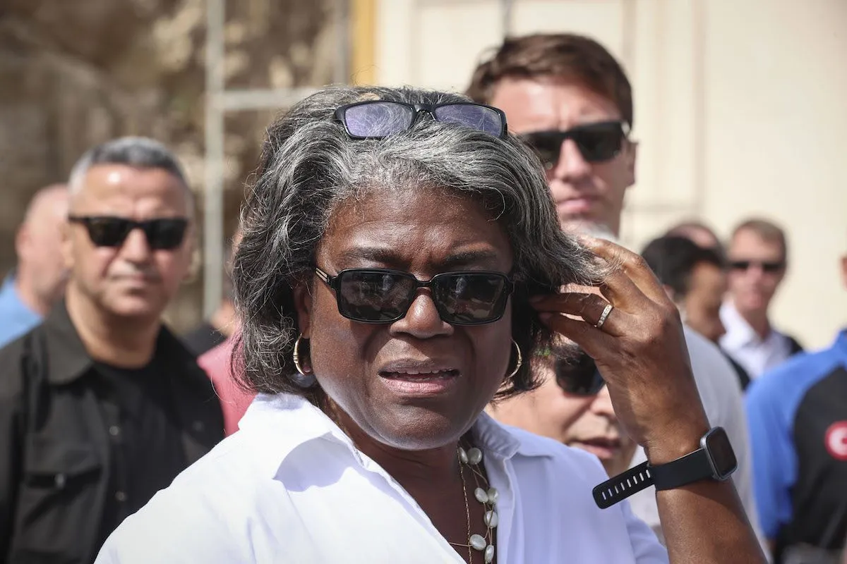 Linda Thomas-Greenfield, representante dos Estados Unidos na ONU, em 2 de junho de 2022 [Rasit Aydogan/Agência Anadolu]