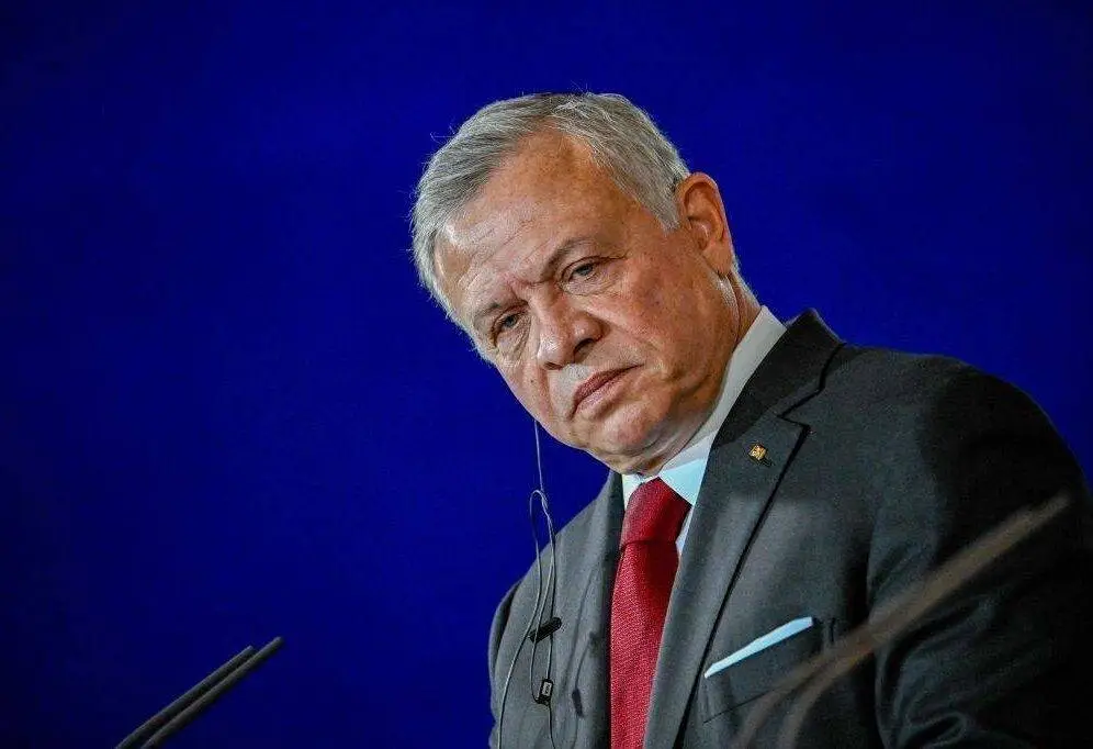Rei Abdullah II da Jordânia em 17 de outubro de 2023 [Tobias Schwarz/AFP via Getty Images]
