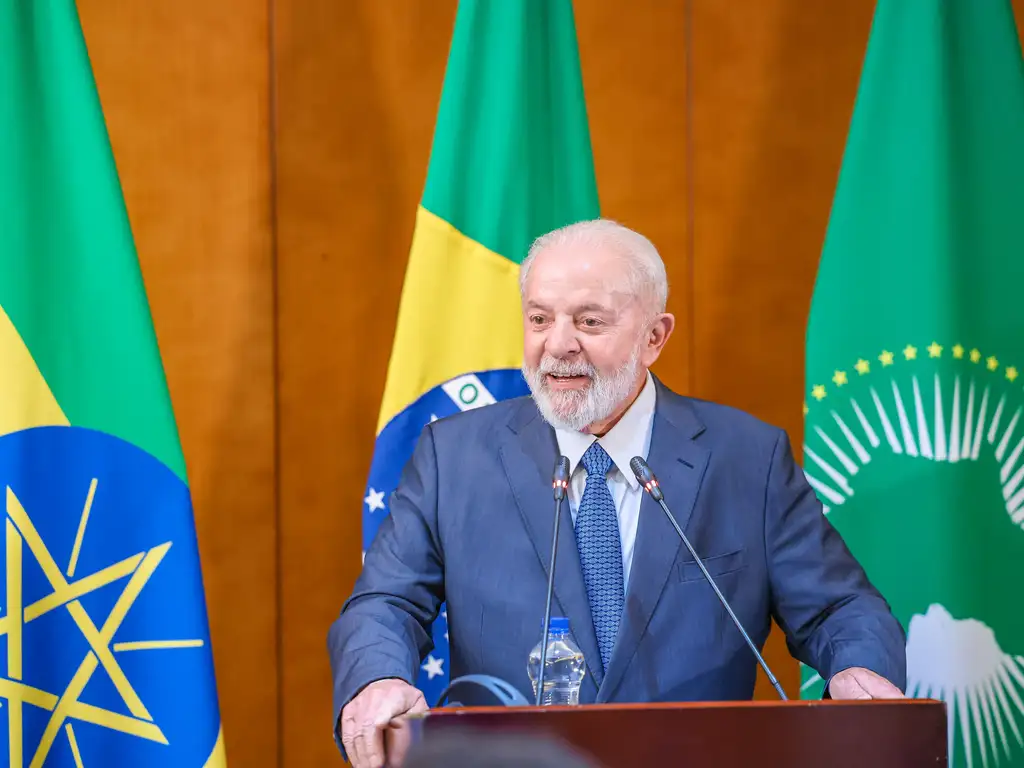 Presidente da República, Luiz Inácio Lula da Silva, durante Coletiva de imprensa. Adis Abeba - Etiópia, em 18/02/24.   [Ricardo Stuckert / PR]