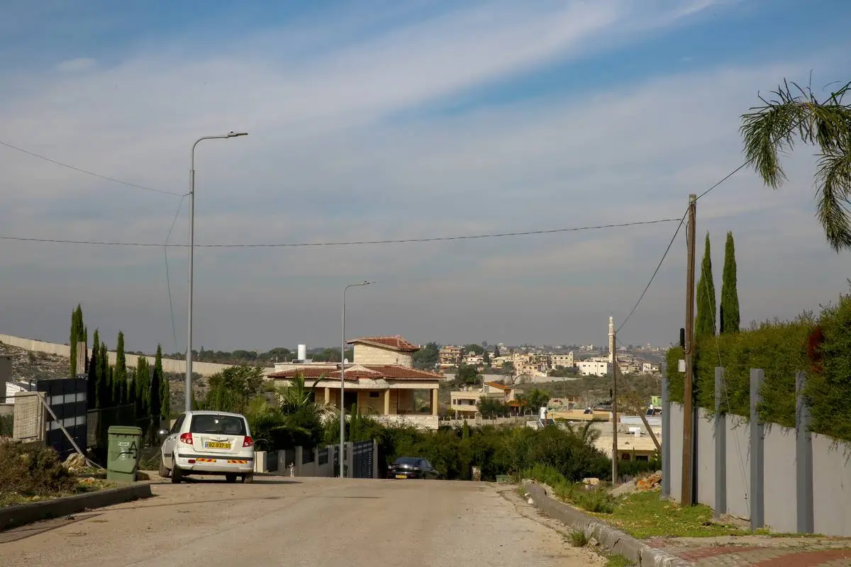 Aldeia de al-Aramshe, na fronteira israelo-libanesa, povoada por palestinos expulsos de suas terras por ações de limpeza étnica na Galileia, em 17 de dezembro de 2023 [Enes Canli/Agência Anadolu]
