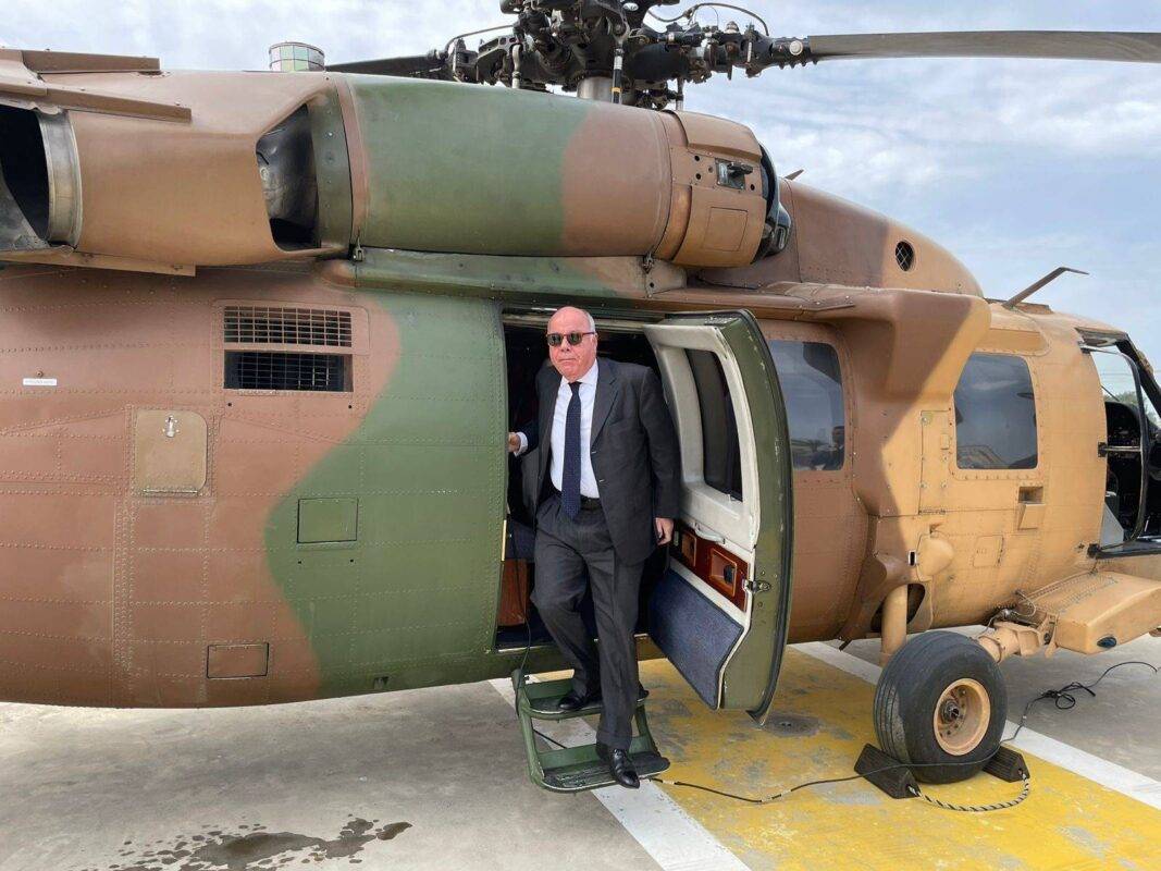 Ministro de Relações Exteriores do Brasil, Mauro Vieira, chega a Ramallah, na Cisjordânia ocupada, em 17 de março de 2024 [Itamaraty/Divulgação]