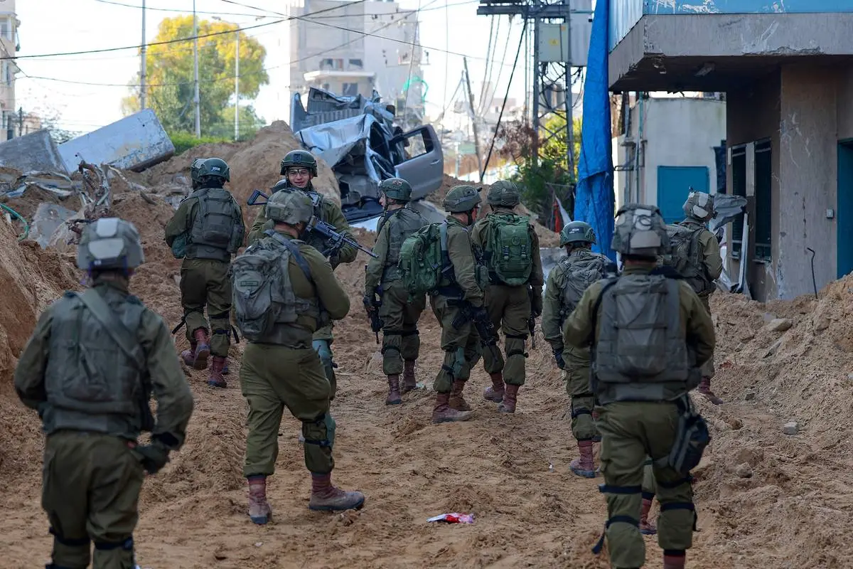 Esta foto foi tirada durante uma turnê de mídia organizada pelo exército israelense em 8 de fevereiro de 2024. [Foto de Jack Guez/AFP via Getty Images]
