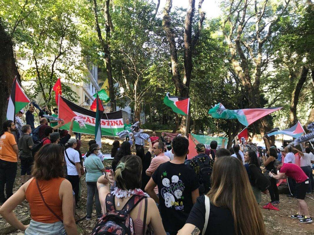 Ato pelo fim da gerra israelense em Gaza e corte das relações do Brasil com Israel [Frente em Defesa do Povo Palestino]