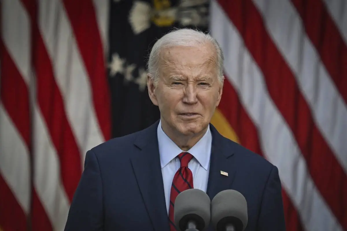 Presidente dos Estados Unidos, Joe Biden, em Washington DC, 13 de maio de 2024 [Celal Günes/Agência Anadolu]
