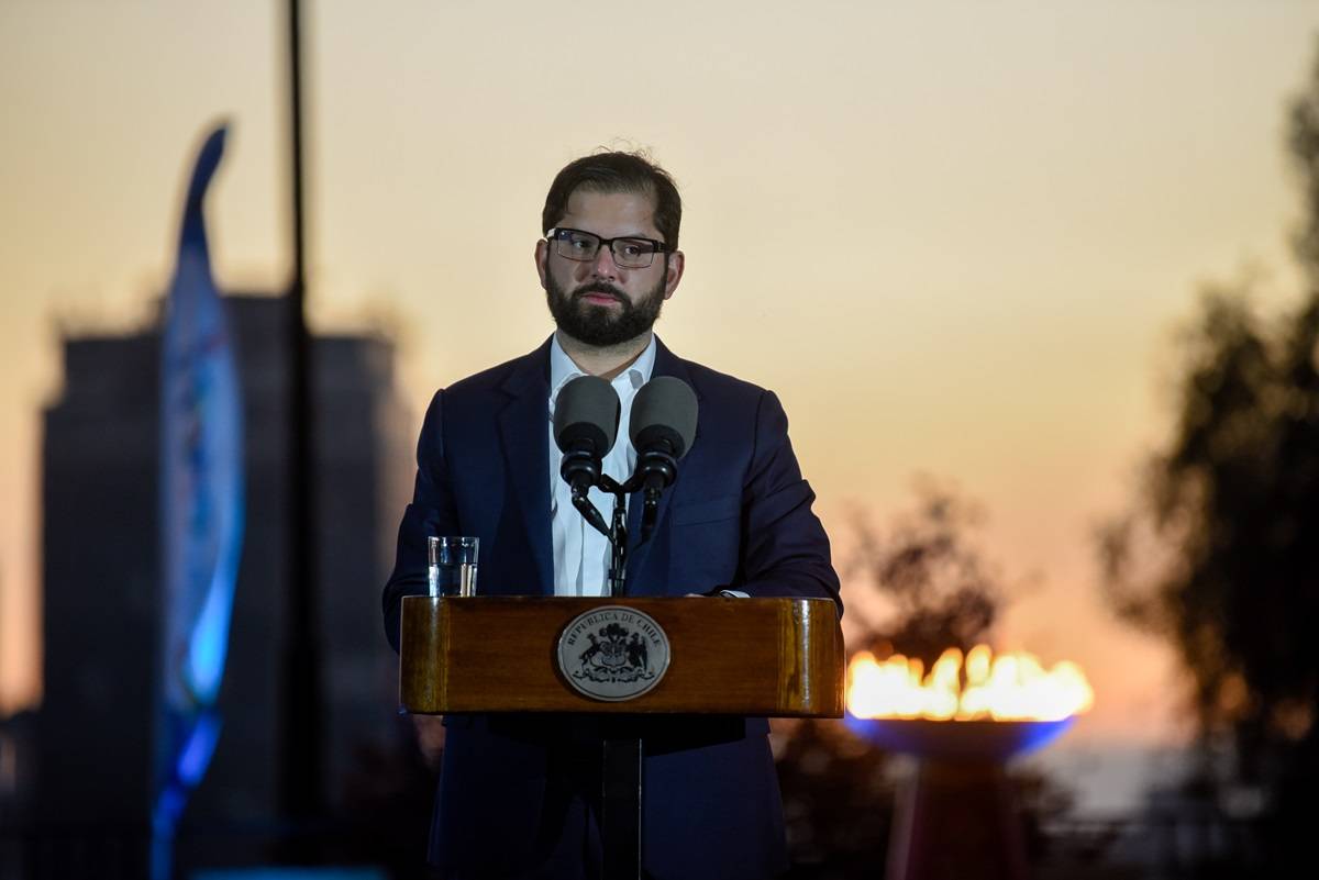 Presidente do Chile, Gabriel Boric, em 30 de setembro de 2023 [República do Chile/Wikimedia/Reprodução] 
