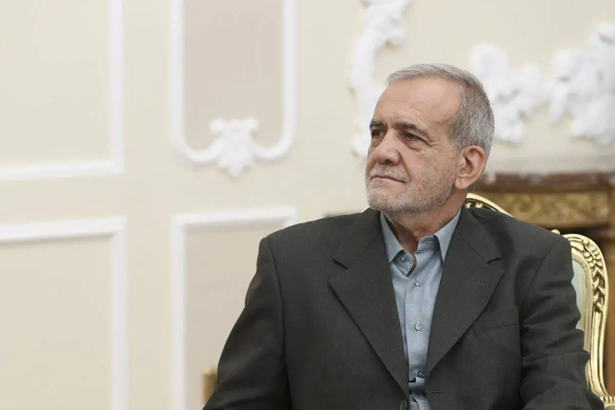 Presidente do Irã, Masoud Pezeshkian, em Teerã, 29 de julho de 2024 [Presidência do Irã/Divulgação/Agência Anadolu]
