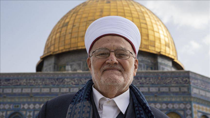 Ex- grand mufti of Jerusalem Sheikh Ekrima Sa'id Sabri [Faiz Abu Rmeleh/ Anadolu Agency]