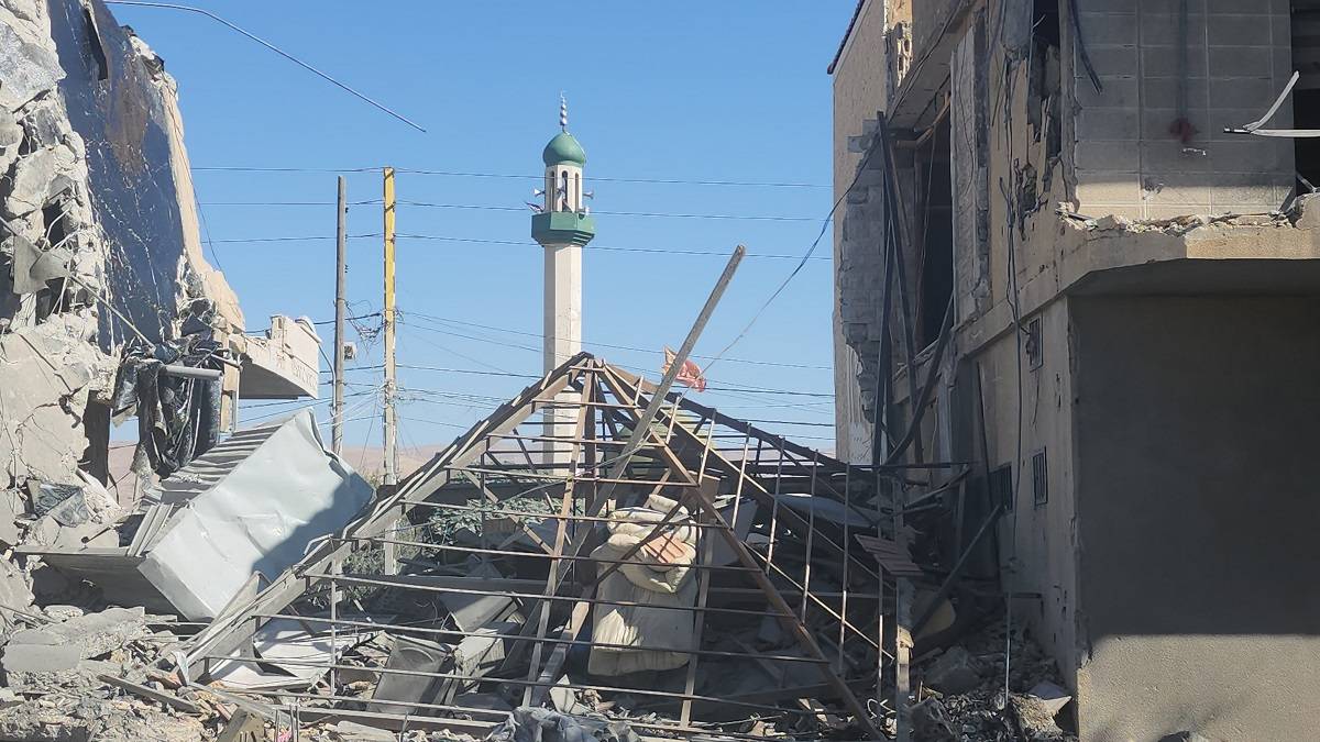 Destruição deixada por ataques israelenses na fronteira sírio-libanesa, em 26 de setembro de 2024 [Sleiman Amhaz/Agência Anadolu]
  ( Sleiman Amhaz - Anadolu Agency )