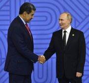 O presidente da Venezuela, Nicolás Maduro durante a 16ª Cúpula do BRICS em Kazan, Rússia, em 23 de outubro de 2024. [Sergey Bobylev/Photohost Agency /Agência Anadolu]