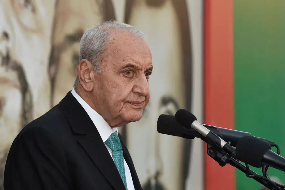 Nabih Berri, presidente do parlamento libanês e líder do movimento xiita Amal. [AFP via Getty Images]