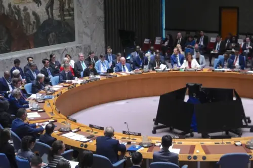 Conselho de Segurança da ONU (CSNU) em 23 de setembro de 2025, na cidade de Nova York, EUA. [Selçuk Acar/ Anadolu Agency]