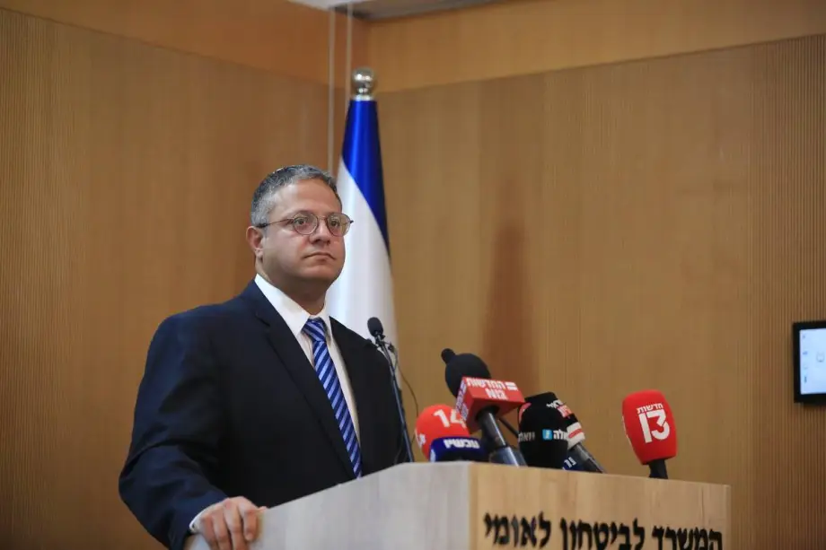 Ministro da Segurança Nacional de Israel, Itamar Ben-Gvir, em Jerusalém Ocidental, em 24 de janeiro de 2023 [Saeed Qaq/Anadolu Agency]