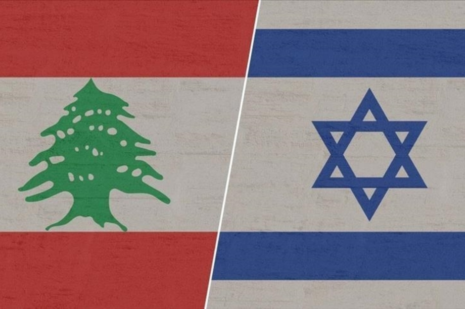 Bandeiras libanesa e israelense. [Foto AA]