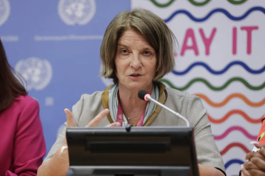 Mona Juul, Representante Permanente da Noruega nas Nações Unidas, na sede das Nações Unidas em Nova York, 30 de abril de 2019. [EuropaNewswire/Gado/Getty Images]