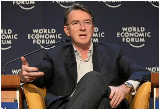 Lord Peter Mandelson [Fórum Econômico Mundial/ Wikipédia]