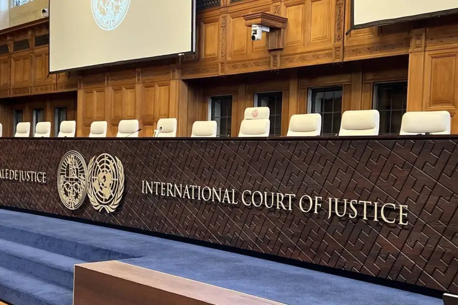 Visão geral do tribunal da Corte Internacional de Justiça (CIJ) em Haia, Holanda, em 22 de abril de 2024 [Selman Aksünger/Anadolu Agency]
Visão geral do tribunal da Corte Internacional de Justiça (CIJ) em Haia, Holanda, em 22 de abril de 2024 [Selman Aksünger/Anadolu Agency]