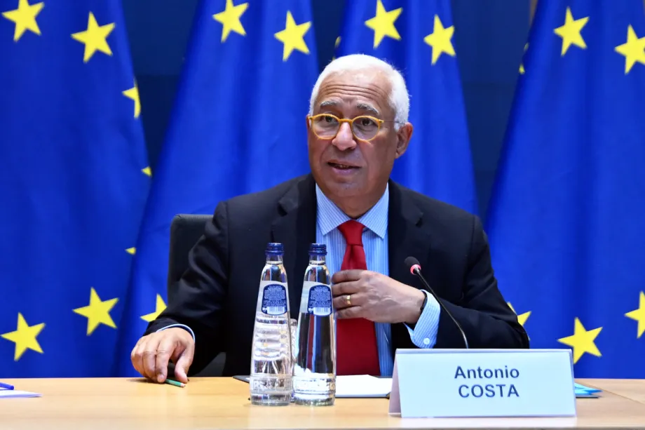 O presidente do Conselho Europeu, António Costa, participa de uma reunião de atores interinstitucionais no edifício do Conselho da União Europeia (UE) em Bruxelas, Bélgica, em 3 de março de 2026. [Dursun Aydemir – Agência Anadolu]