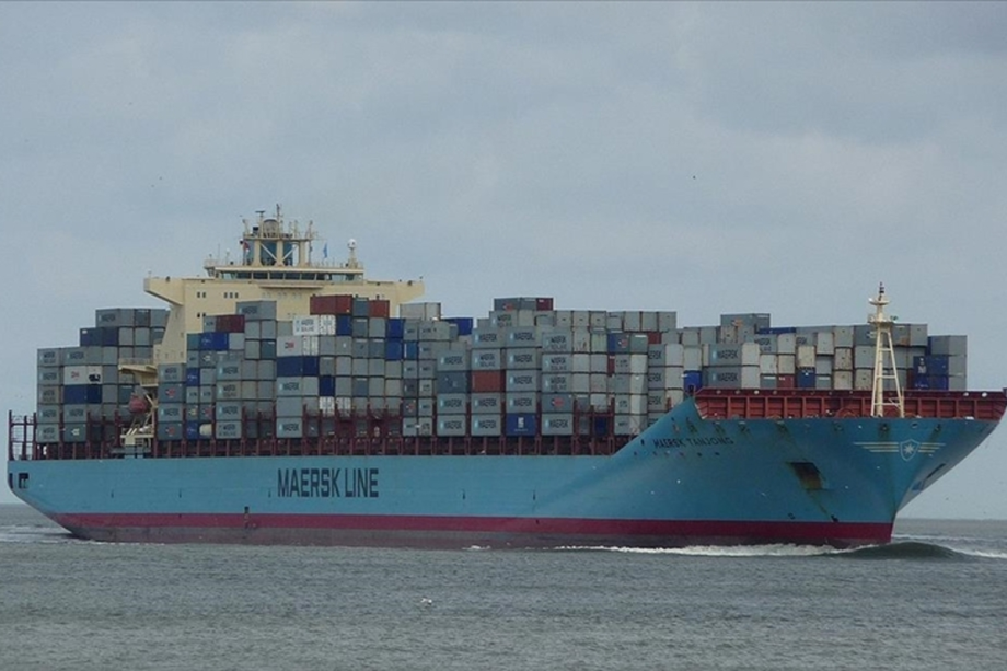 Navio porta-contêineres da Maersk. [Foto/AA]
