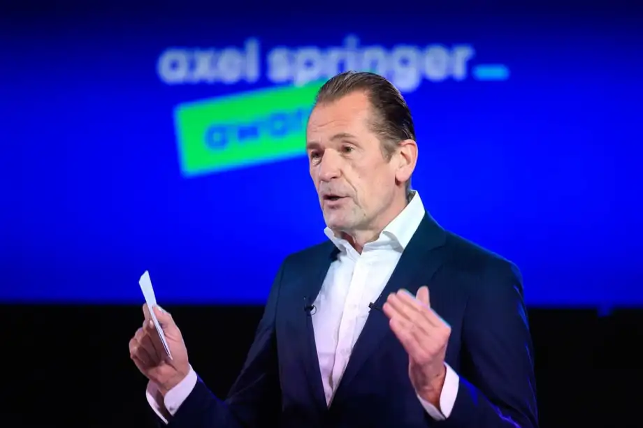 Mathias Döpfner, CEO da Axel Springer, em Berlim, Alemanha, em 18 de março de 2021 [Bernd von Jutrczenka/Pool/Getty Images]