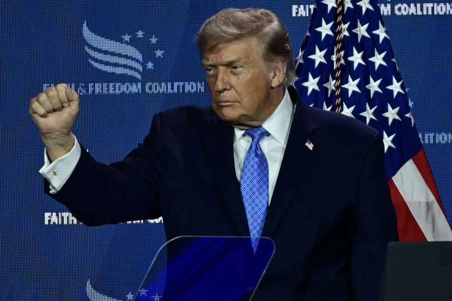 Presidente dos Estados Unidos, Donald J. Trump, faz um discurso em Washington, DC, Estados Unidos, em 26 de junho de 2026. [Kyle Mazza – Anadolu Agency]