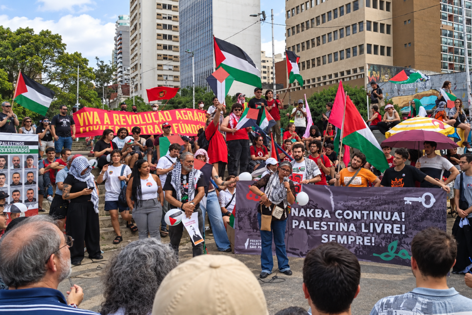 Manifestações de grande porte no Brasil em solidariedade à causa palestina. [sorayamisleh/Instagram]